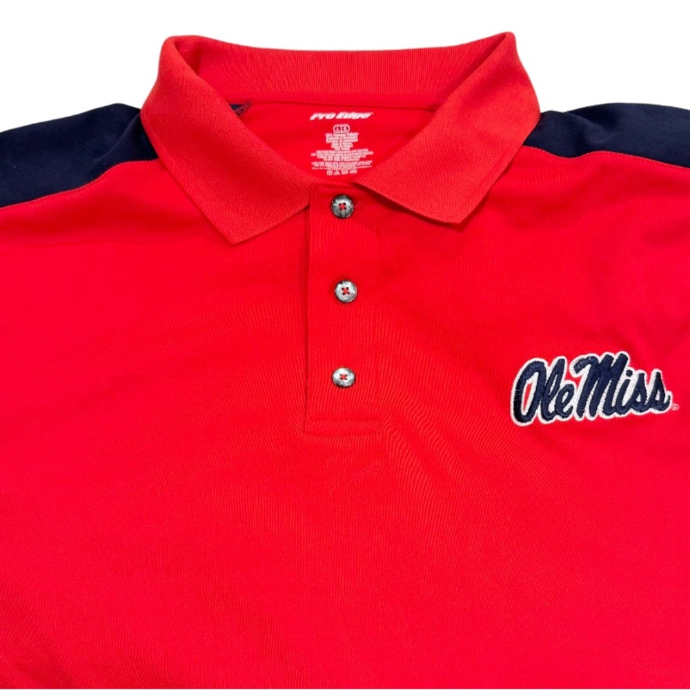 PROLINE Ole Miss Rebels red polo men’s size large from rebel rags